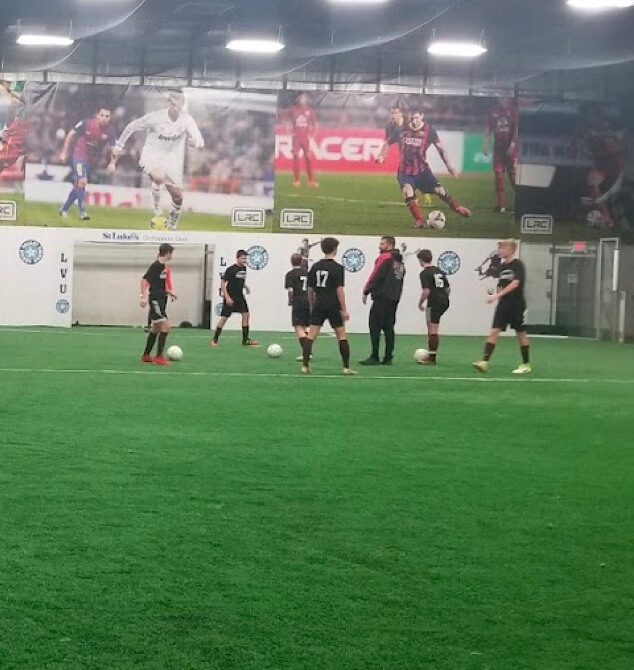 Photo of a soccer game inside LRC